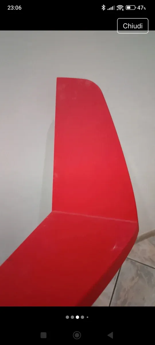 Mensola angolare rossa Ikea Mammut vintage