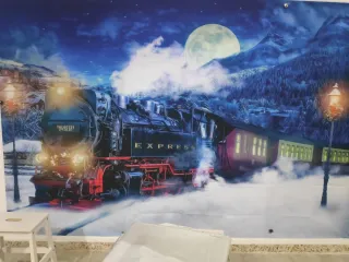 Fondo Fotografía Navidad Tren Polar