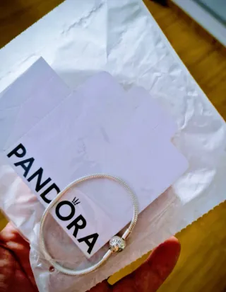 Pulsera PANDORA Moments Plata 925 Cadena Serpiente