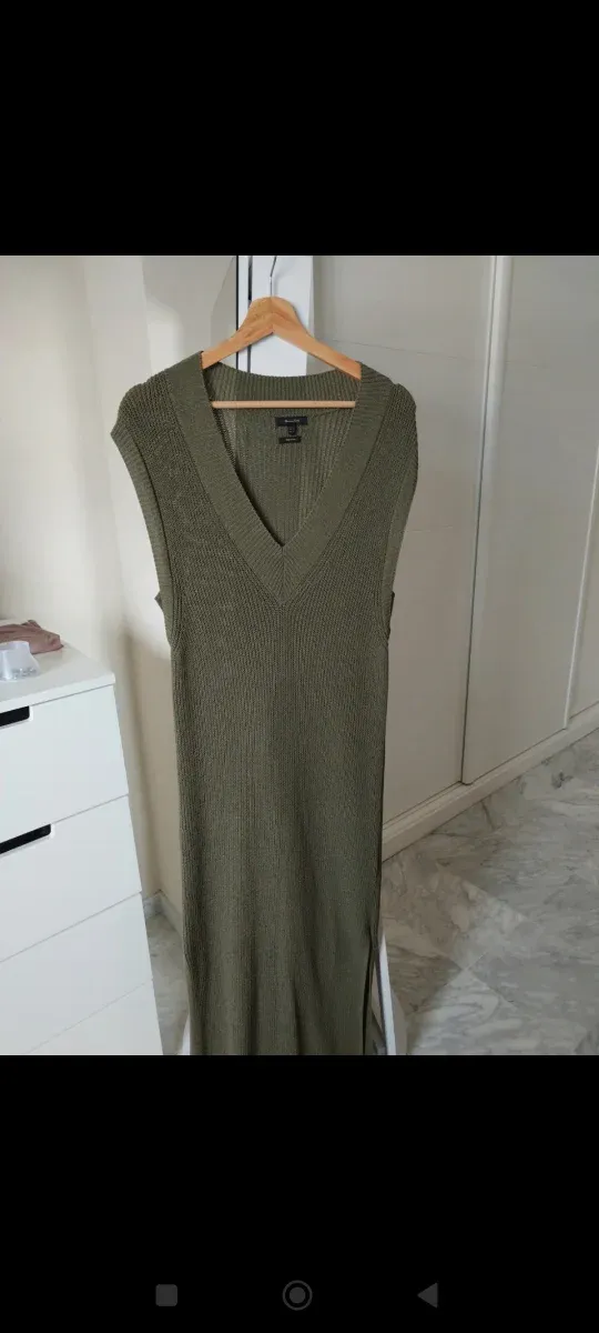 Vestido Massimo Dutti Verde Oliva