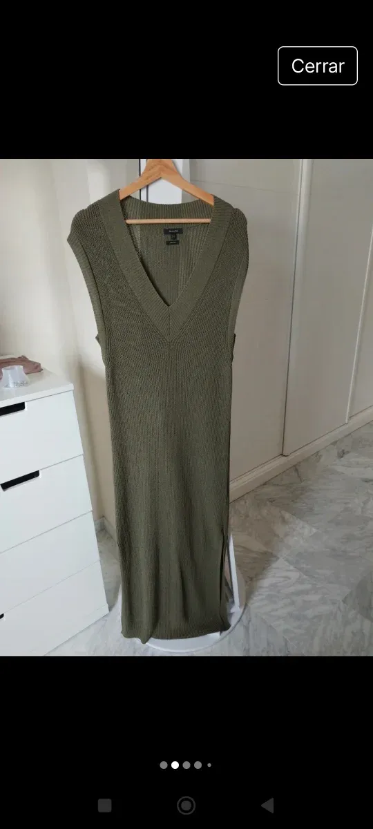 Vestido Massimo Dutti Verde Oliva