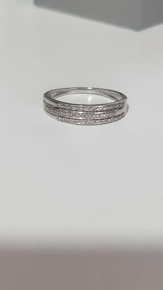 Anillo Oro Blanco y Diamantes