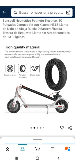 Neumáticos Xiaomi 8,7'' macizos nuevos