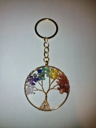 Porta-chaves Árvore da Vida Pedra Natural