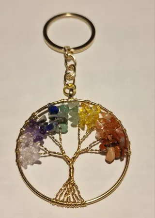 Porta-chaves Árvore da Vida Pedra Natural