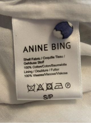 Vestido ANINE BING Talla S Floral Azul Blanco