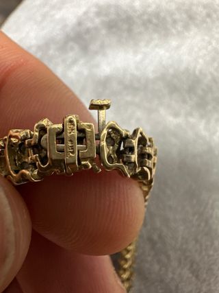 Pulsera Oro 10K con 100 Diamantes pequeños 10,7g