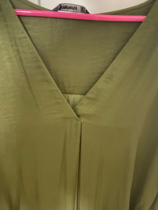 Camisa verde manga larga