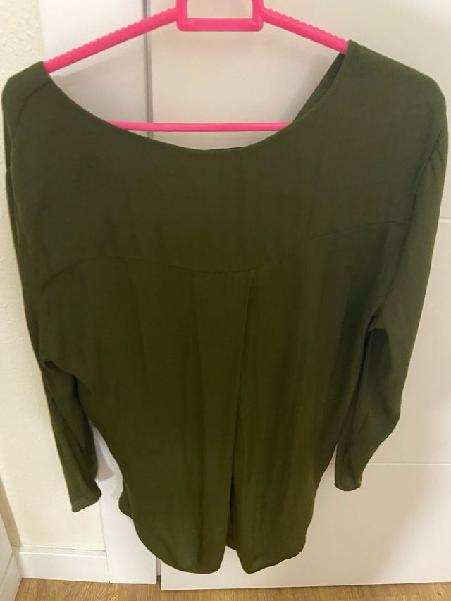 Camisa verde manga larga