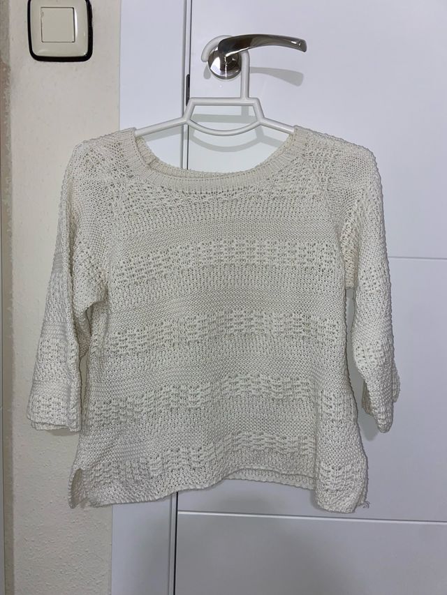 Jersey blanco tejido