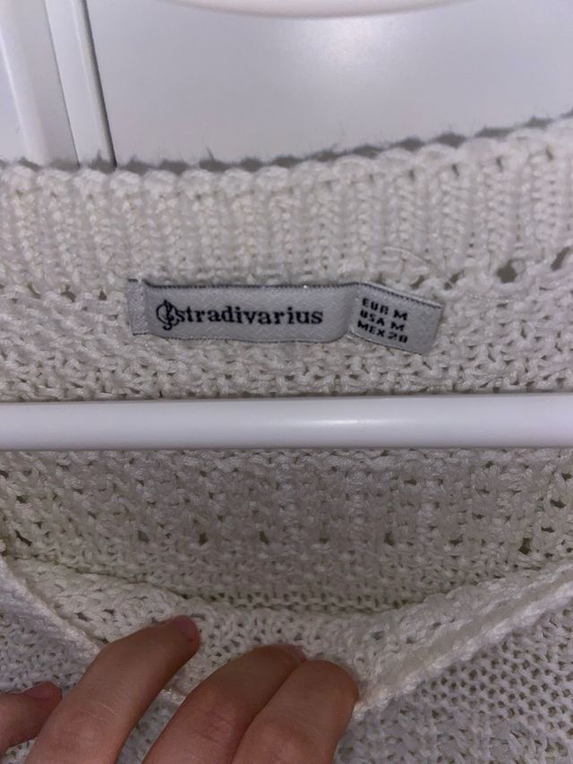 Jersey blanco tejido