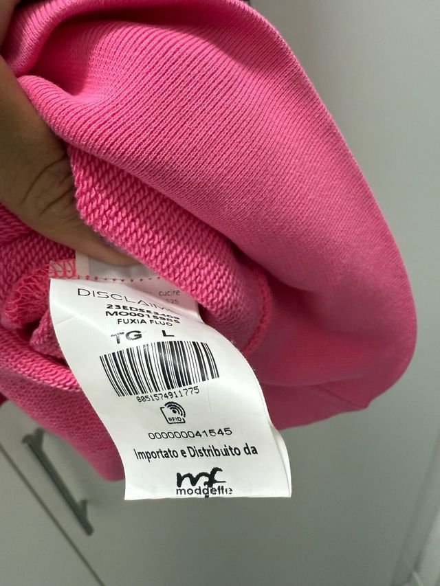 Felpa Disclaimer con stampa grafica