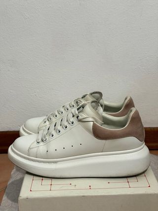 Sneakers Alexander McQueen donna bianche rosa