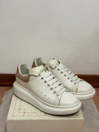 Sneakers Alexander McQueen donna bianche rosa