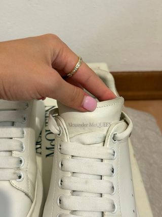 Sneakers Alexander McQueen donna bianche rosa