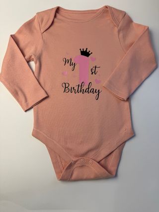 Body bimba My 1st Birthday rosa