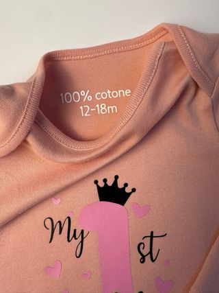 Body bimba My 1st Birthday rosa