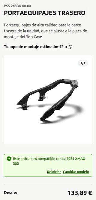 Soporte Top Case Yamaha XMAX 300