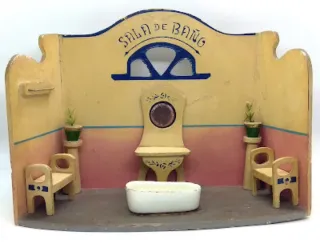 Antiguo juguete sala de baño