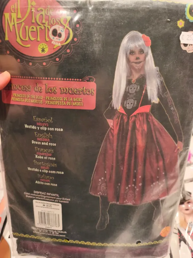 Disfraz Catrina de los Muertos Talla M (5-7)