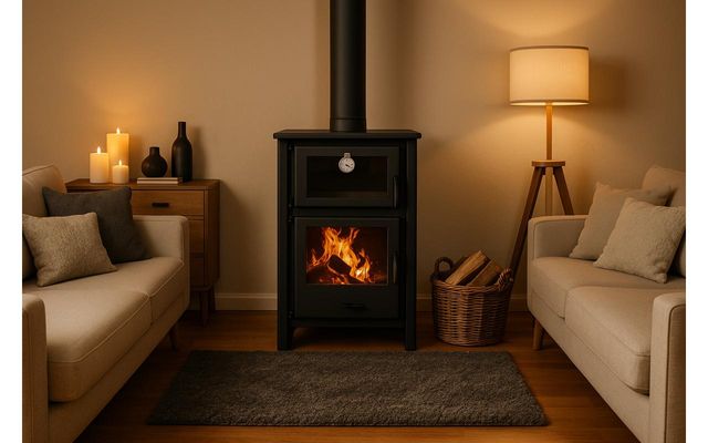 Estufa de Leña  Nueva con Horno ESL211024GRA