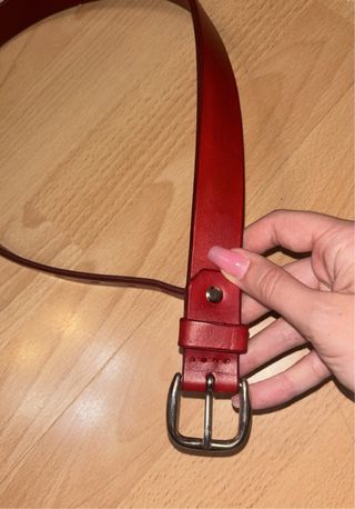 Cintura Vera Pelle Toscana Rossa