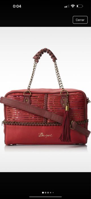 Bolso Desigual Rojo y Dorado