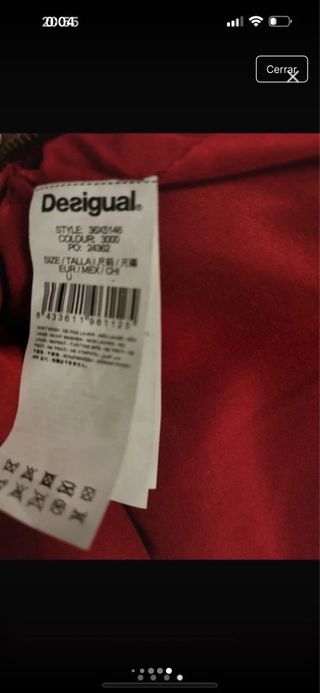 Bolso Desigual Rojo y Dorado