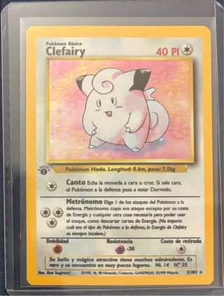 Cartas Pokémon Clefairy & Magneton Base Set 1 ed.