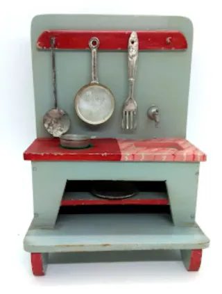 Antigua Cocina Juguete Madera