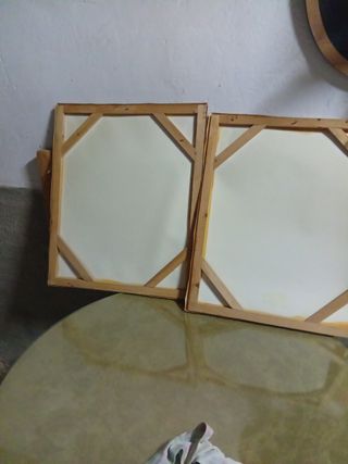 Láminas de cuadros con marco de madera