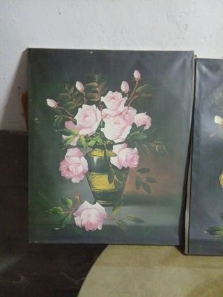 Láminas de cuadros con marco de madera