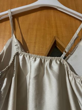 Top donna paillettes argento e oro taglia M