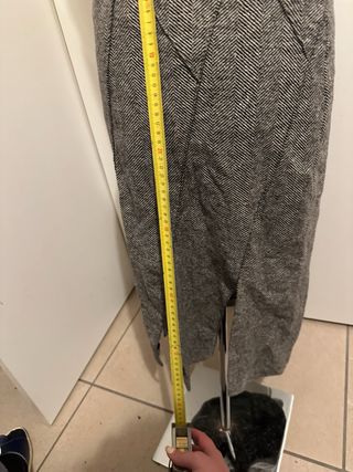 Gonna lana, seta e poliestere