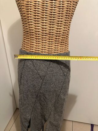 Gonna lana, seta e poliestere