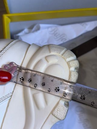 Buffalo Stivali Platform Pelle Bianca Tg 37