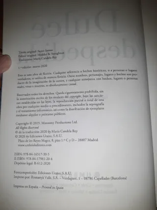 NOVELA "DULCE DESPEDIDA" DE DAVID NICHOLLS