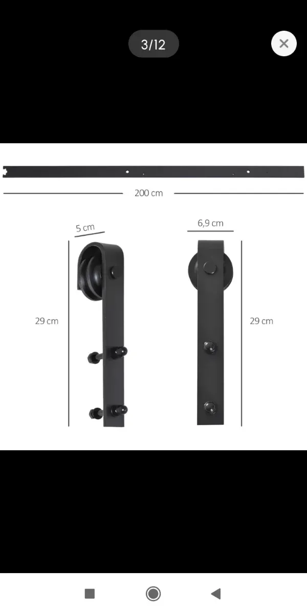 Herraje para puerta corredera