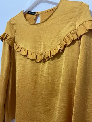 Blusa Mostaza Fiesta Talla Única