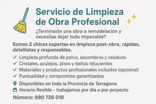 Limpieza de obra profesional