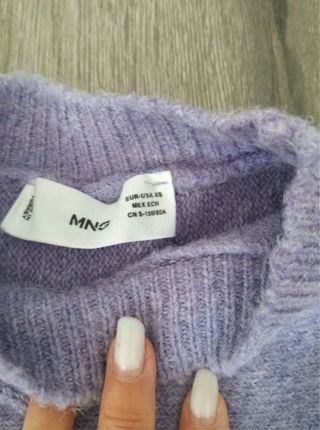 Jersey lila de cuello alto