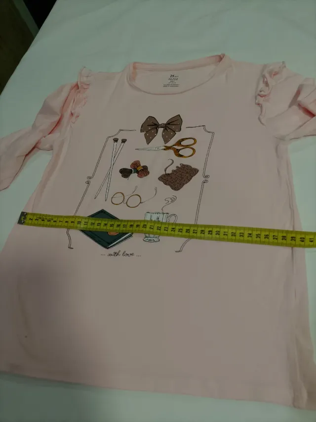 Camiseta Zara Kids Niña Rosa Talla 11-12