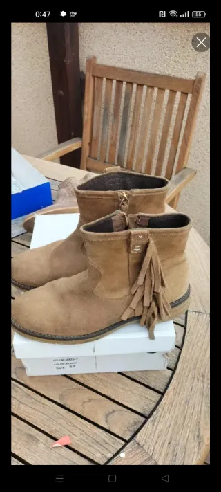 Botines Massimo Dutti Marrones Talla 37