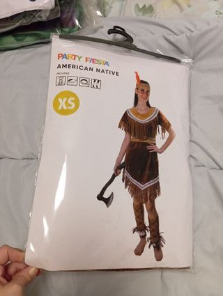 Disfraz Indio Americano Party Fiesta Talla XS