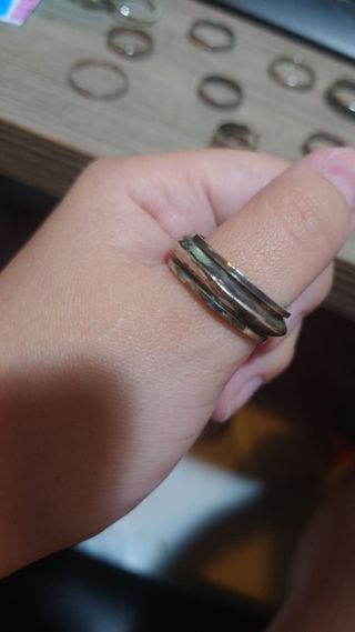 Anillo antiestrés de plata x5