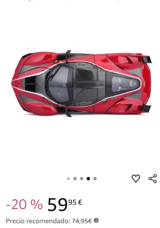 Coche Colección Burago Ferrari FXX K Rojo 1:43