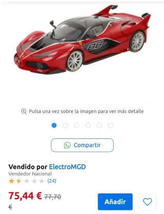 Coche Colección Burago Ferrari FXX K Rojo 1:43