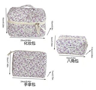 Estuches de maquillaje florales