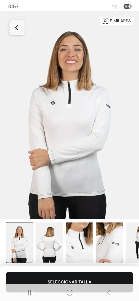 Camiseta Polo Blanca Mujer Talla XL