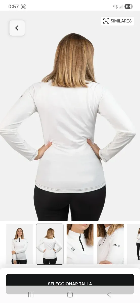 Camiseta Polo Blanca Mujer Talla XL